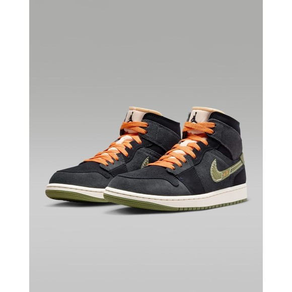 Nike Air Jordan 1 Mid SE Craft Anthracite Light Olive FD6817-003 Size 10.5 NIB! main image 6